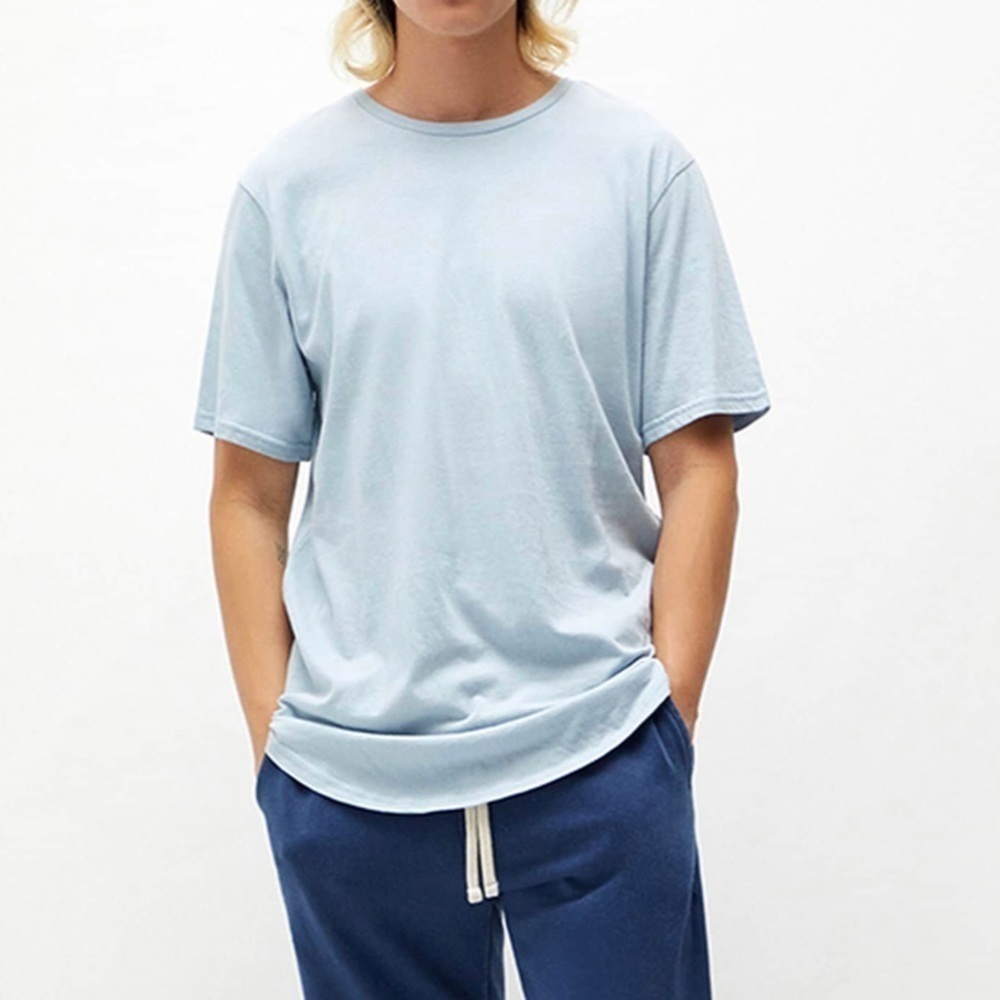 Pacsun Basics Scallop Hem Tee Blue
